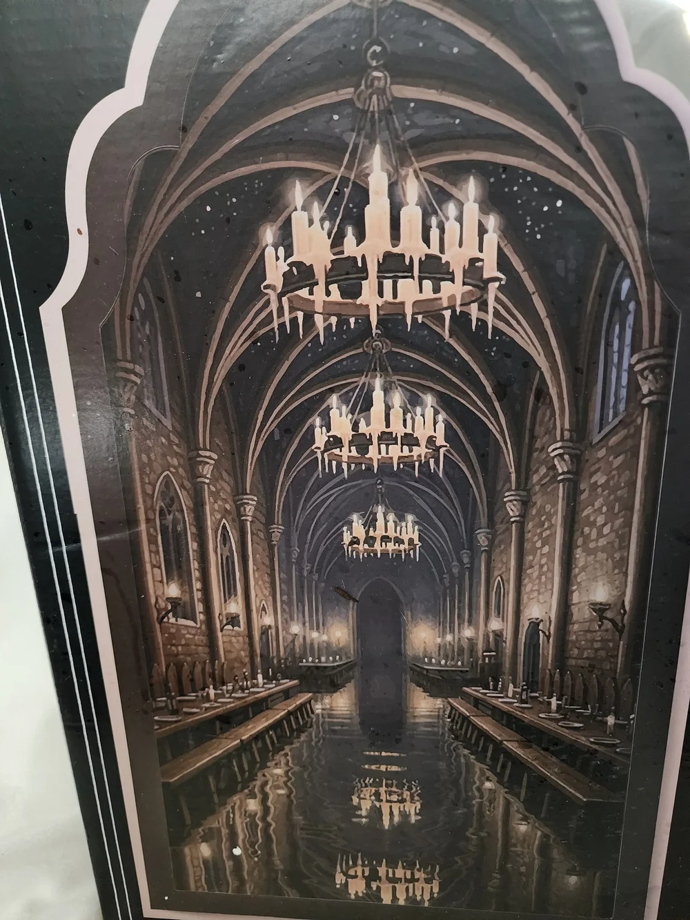 MARTHA STEWART LED LIGHTED MIRROR Cathedral Candlelit Hall Wall Art -